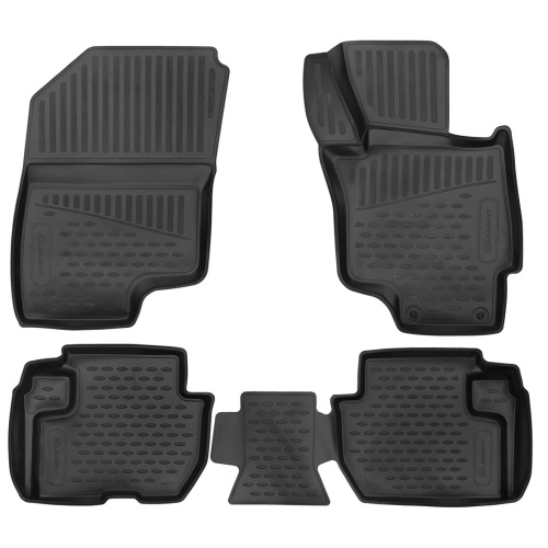 Коврики в салон Mitsubishi Outlander  2012-2014, полиуретан 3D Element, Черный, П.Р. Арт. ELEMENT3DAN0111210