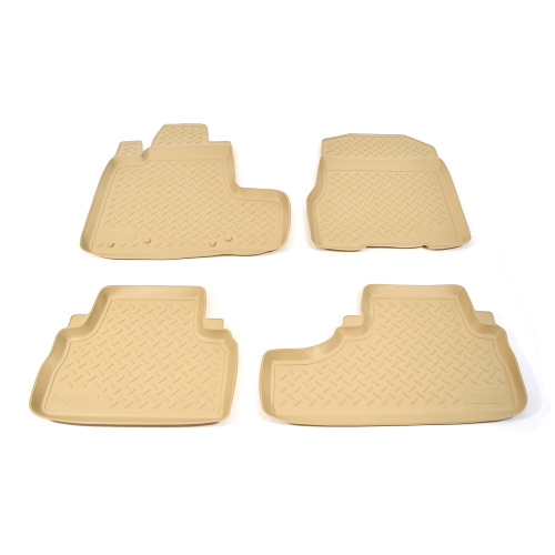 Коврики в салон Honda CR-V  2006-2009, полиуретан Norplast, Бежевый, Арт. NPL-Po-30-11-B