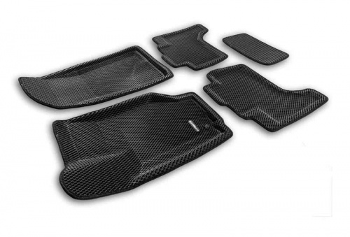 Коврики в салон Jeep Grand Cherokee  (WK) 2004-2010, 3D EVA Euromat, Черный, Арт. EM3DEVA002761