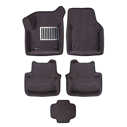 Коврики в салон Land Rover Discovery Sport (L550) 2014-2019, 3D ткань Euromat LUX, Серый, Арт. EM3D003107G