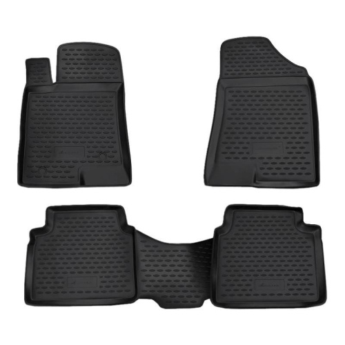 Коврики в салон Hyundai Grandeur (TG) 2005-2009, полиуретан Element, Черный, Арт. NLC.20.33.210