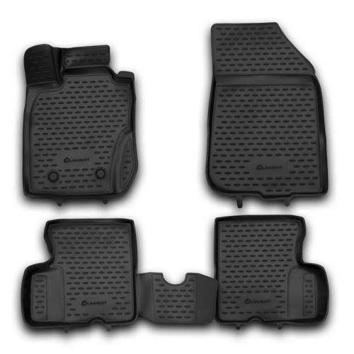 Коврики в салон Renault Duster  2010-2015, полиуретан Element, Черный, Арт. NLC.41.28.210kh