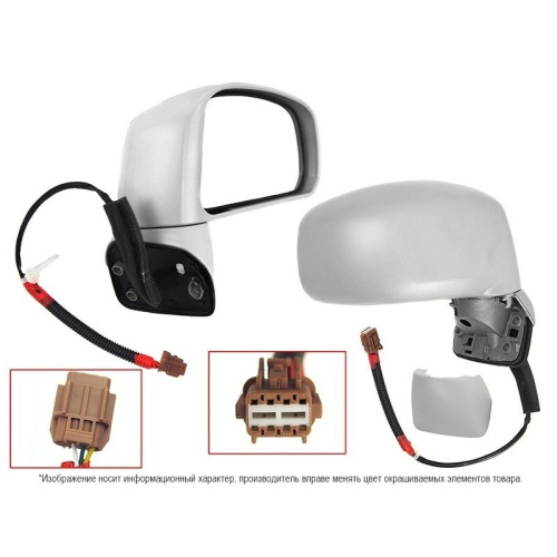 Зеркало боковое  Nissan Tiida 2004-2012 5 дв. Рег-ка/3конт, справа (R) Арт. STDTW5940A1