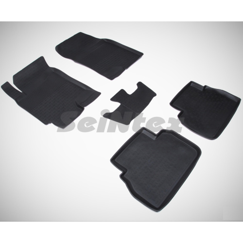 Коврики в салон Chevrolet Epica (V250) 2006-2009, резина Seintex выс. борт, Черный, Арт. 82233
