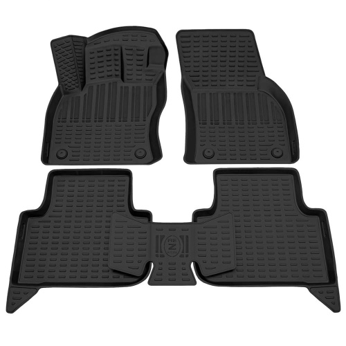 Коврики в салон Volkswagen Tiguan  2016-2020, полиуретан Rezkon, Черный, Арт. 0535025200