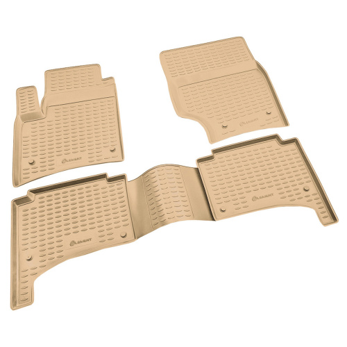 Коврики в салон Volkswagen Touareg  2002-2007, полиуретан Element, Бежевый, Арт. NLC5101212