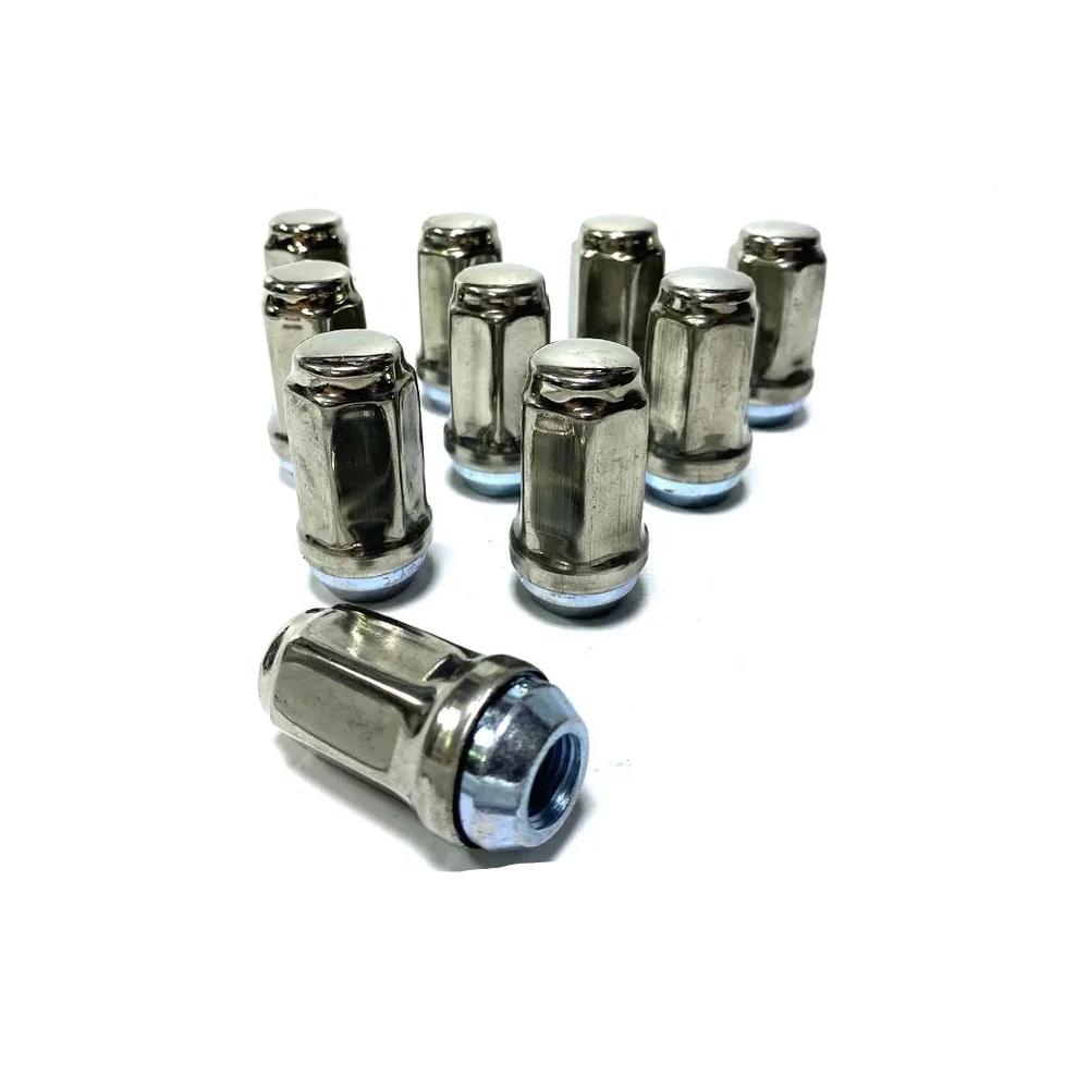 Гайка колеса M12x1.5 Конус h-47мм закрытая, Нержавеющий колпачек, Ключ 21, Арт. 911945HT