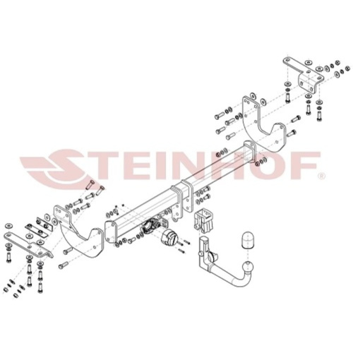 Фаркоп Renault Koleos II 2016-2019 2WD/4WD; в т.ч. Smart opener system  и AdBlue Steinhof Арт. R052