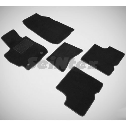 Коврики в салон Nissan Almera (G15) 2012-2018, текстильные Seintex Lux, Черный, Арт. 85473