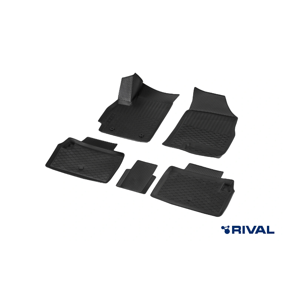 Коврики в салон Kaiyi X3 2020-, полиуретан 3D Rival, Черный, Арт. 13002001