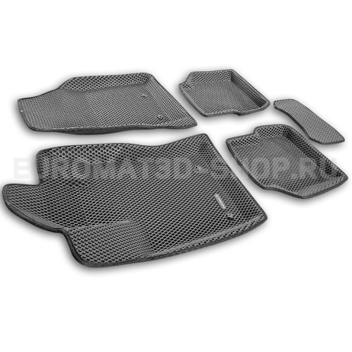 Коврики в салон Jeep Compass  2017-, 3D EVA Euromat, Черный, Арт. EM3DEVA002762