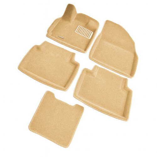 Коврики в салон EXEED VX 2021-, 3D ткань Euromat LUX, Бежевый, Арт. EM3D001424T