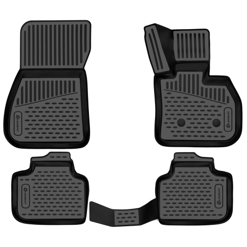 Коврики в салон BMW X1 (F48) 2015-2019, полиуретан 3D Element, Черный, Арт. ELEMENT3D02085210K