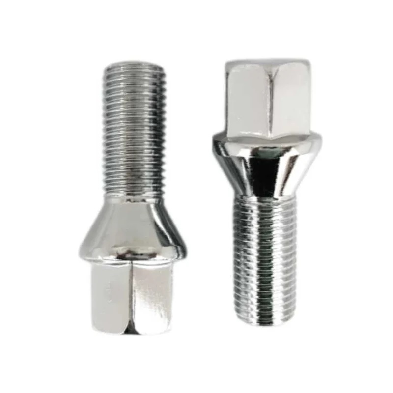 Комплект болтов M12x1.25 Конус L-28мм Хром, Ключ 17, Арт. KK172110/CR
