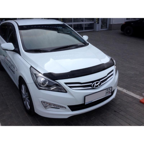 Дефлектор капота SIM для Hyundai Solaris, арт.SHYSOL1412