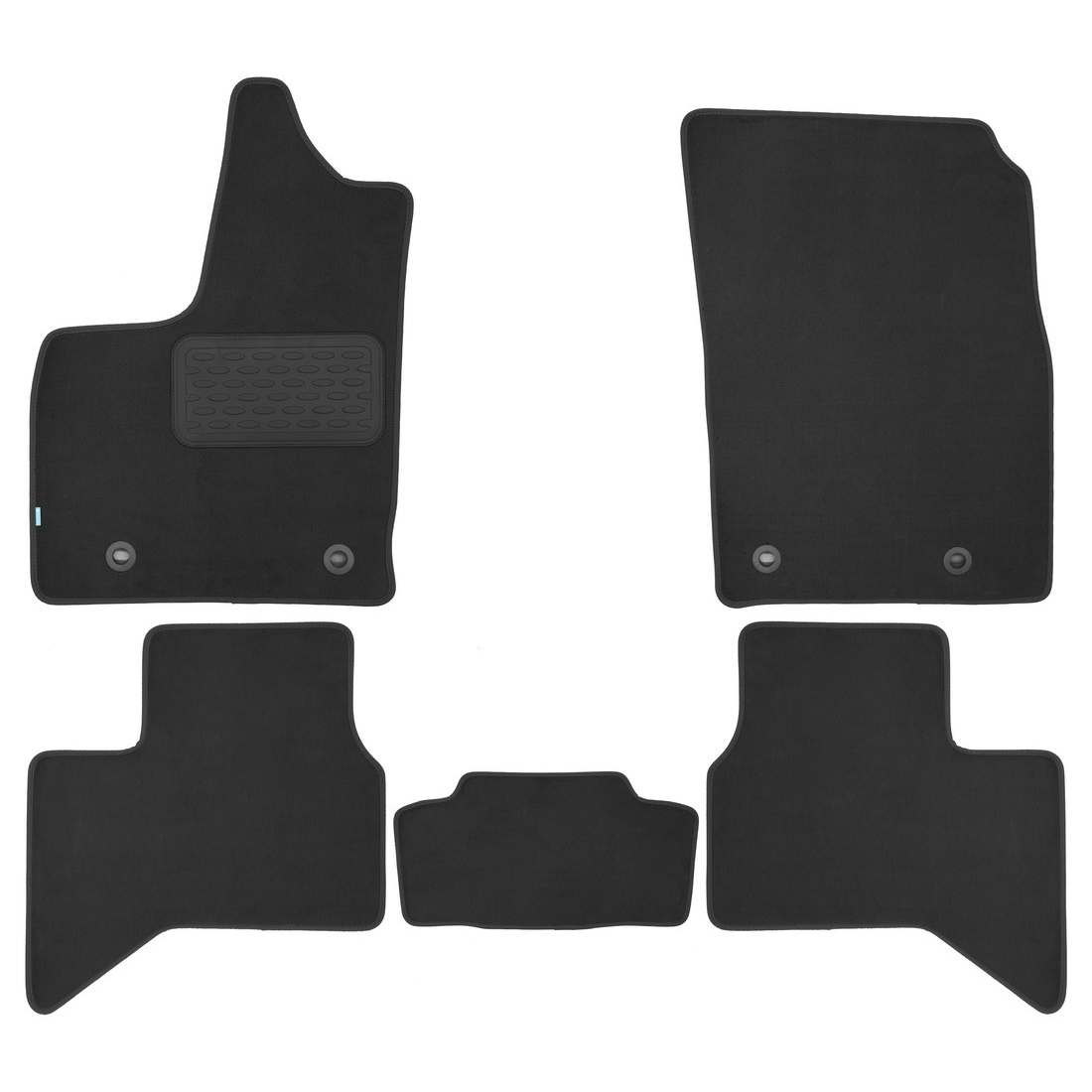 Коврики в салон Toyota Land Cruiser 300 2021-, ткань Klever premium, Черный, Арт. KVR05.048.106.22110kh