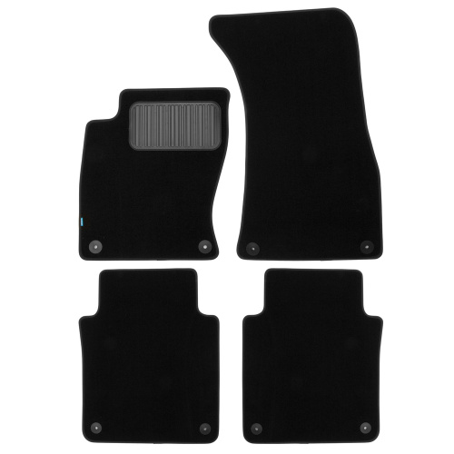 Коврики в салон Audi A8 (D3) 2002-2005, текстильные Klever premium, Черный, Long Арт. KLEVER03041322110KH