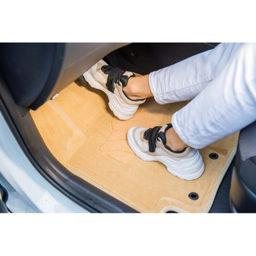 Коврики в салон BMW X5 (E70) 2006-2010, 3D ткань Seintex , Бежевый, Арт. 316965