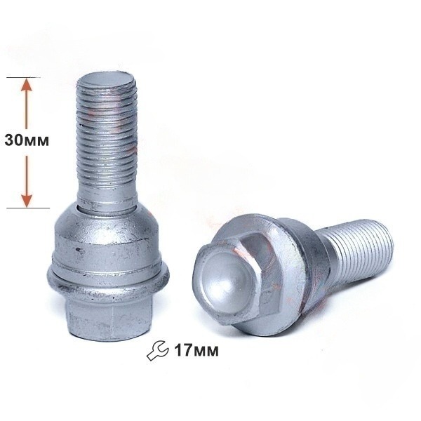 Болт колёсный M14x1.5 Сфера вращающаяся  L-30мм Дакромет, Ключ 17, Touareg Арт. T184120