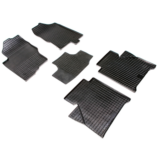 Коврики в салон Nissan Navara (D40) 2004-2010, резина Seintex "сетка", Черный, Арт. 85323