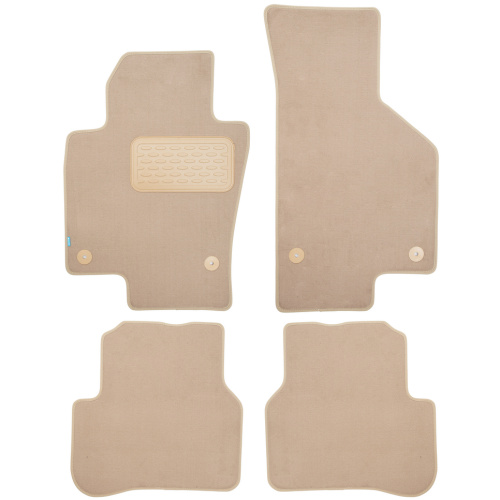 Коврики в салон Volkswagen Passat   2008-2012, текстильные Klever premium, Бежевый, Арт. KLEVER04512522112KH