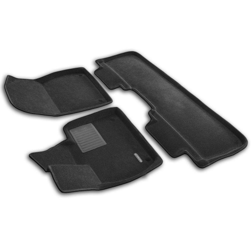Коврики в салон Lixiang Li L7 2022-2024, 3D ткань Euromat Business, Черный, без холодильника Арт. EMC3D-005741