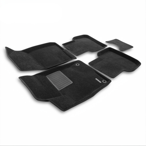Коврики в салон Honda Civic 2021-2023, 3D ткань Euromat Business, Черный, Арт. EMC3D002608