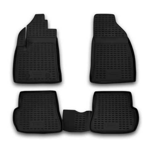 Коврики в салон Ford Fiesta (MK5) 2002-2005 3 дв., полиуретан Element, Черный, Арт. ELEMENT1606210K