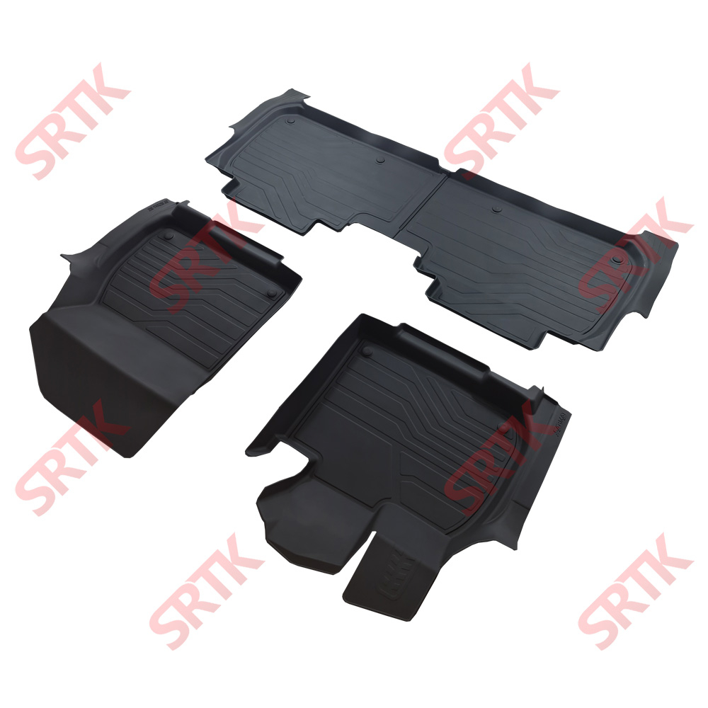 Коврики в салон Lixiang Li L7 2022-2024, резина 3D SRTK LUX, Черный, Арт. 3DL723G08029
