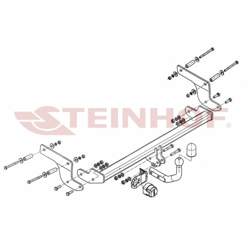 Фаркоп Renault Clio IV 2012-2016 Хэтчбэк 5 дв. Steinhof Арт. R027