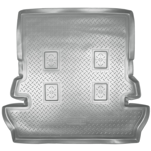 Коврик в багажник Toyota Land Cruiser 200 2007-2012, полиуретан Norplast, Серый, 7 мест, длинный Арт. NPL-P-88-50-G