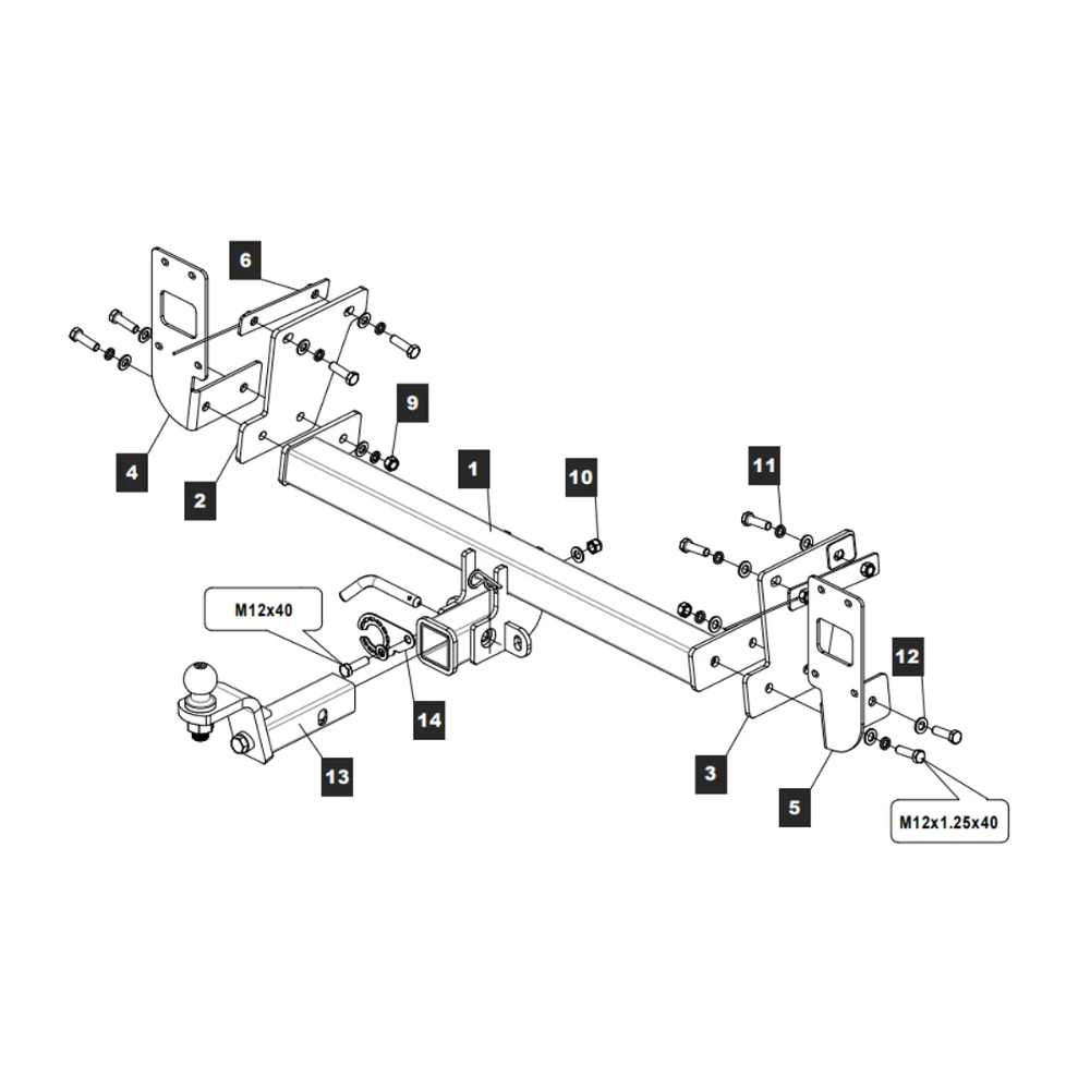 Фаркоп Geely Monjaro I 2022-2024 (E с антистуком) TOWRUS Арт. 289240