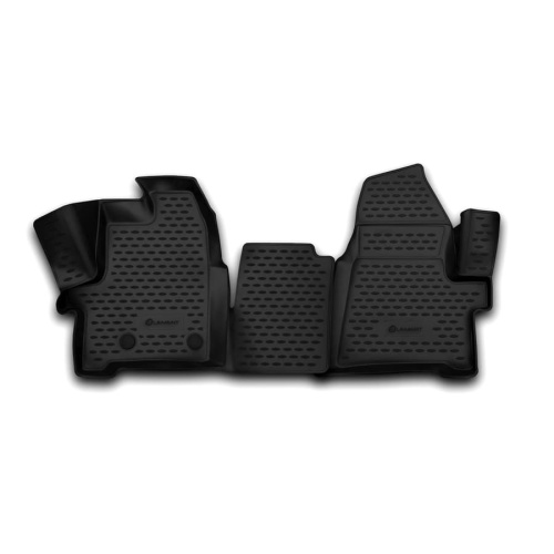 Коврики в салон Ford Tourneo Custom 2012-2018, полиуретан 3D Element, Черный, 1+2 seats Арт. NLC3D1653210KF