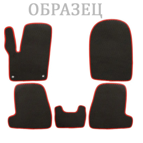 Коврики в салон Honda Vezel  2021-, EVA Klever с красным кантом, Черный, Арт. EVA.R.0501804422110K