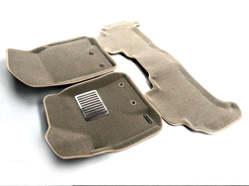 Коврики в салон Toyota Land Cruiser 200 2012-2015 FL1, 3D ткань Euromat LUX, Бежевый, Арт. EM3D005103T