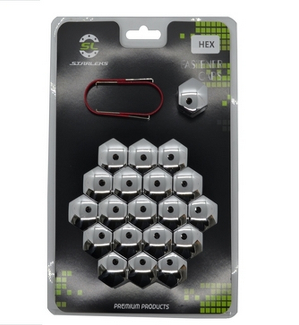 Декоративные колпачки для колесных гаек и болтов HEX22(Smoke Chrome)