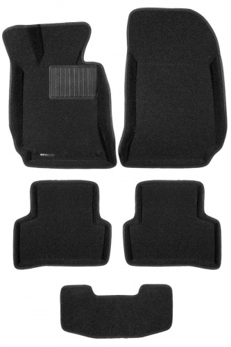 Коврики в салон Mercedes  (W204) 2006-2011 Седан, 3D ткань Euromat Business, Черный, Арт. EMC3D003503