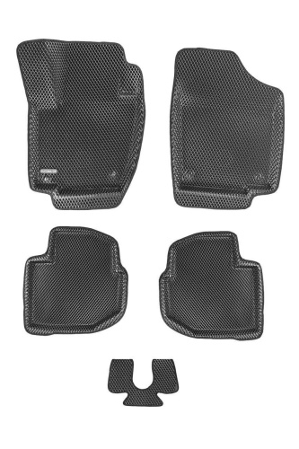 Коврики в салон Volkswagen Polo  2020-2023, 3D EVA Euromat, Серый, Арт. EM3DEVA004508G