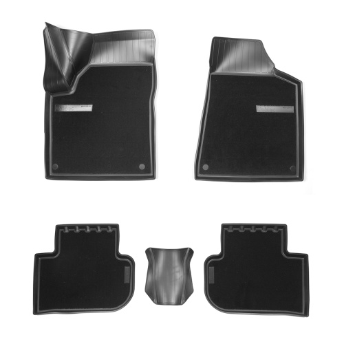Коврики в салон FAW Bestune T77 2018-2021, комбинированные 3D Norplast, Черный, Арт. NPA11-C205-070-CM